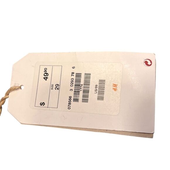 H&M Y2K button fly zipper back pockets distressed hippie woman’s 8 (29) patch - Picture 10 of 10